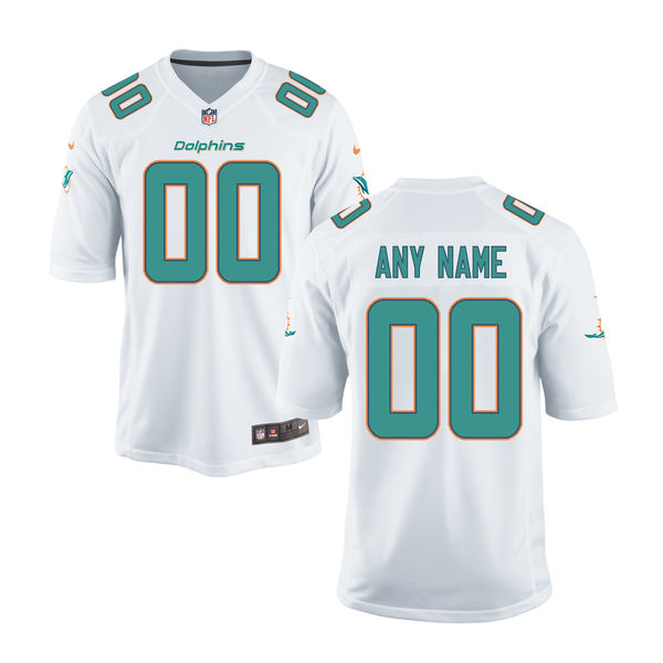 Nike Miami Dolphins Customized White Stitched Youth NFL Jersey